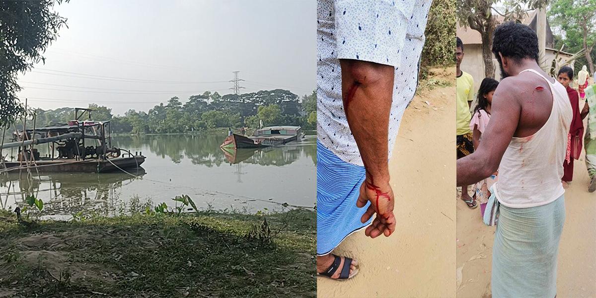 মিরসরাইয়ে বালু উত্তোলনে বাধা, ৩ জনকে কুপিয়ে জখম