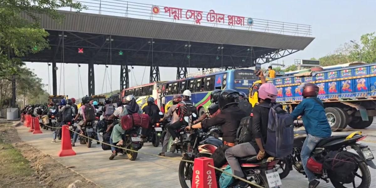 এক্সপ্রেসওয়ে টোলপ্লাজায় চাপ থাকলেও নেই যানজট