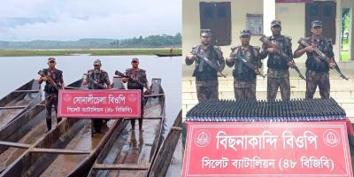 বারকি নৌকায় মিলল ফেনসিডিলসহ আড়াই কোটি টাকার চোরাইপণ্য