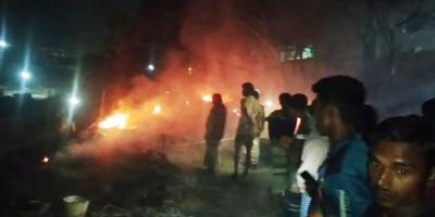 রূপগঞ্জে ইটভাটায় আগুন, ২০ ঘর পুড়ে ছাই