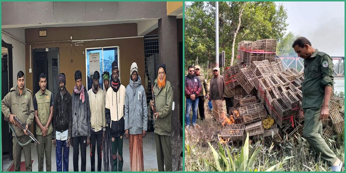সুন্দরবনে অবৈধভাবে মাছ-কাঁকড়া শিকারের দায়ে ৯ জেলে আটক