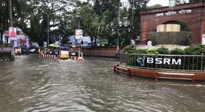টানা বৃষ্টিতে হবিগঞ্জে বিপর্যস্ত জনজীবন