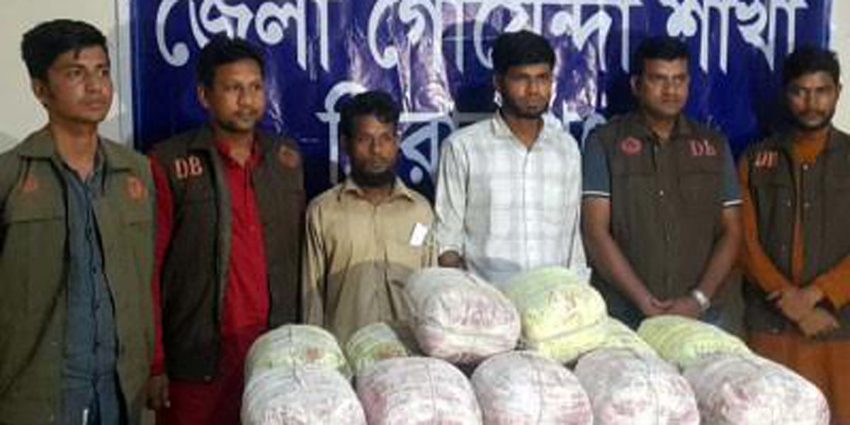 সিরাজগঞ্জে ৬০ কেজি গাঁজাসহ আটক ২