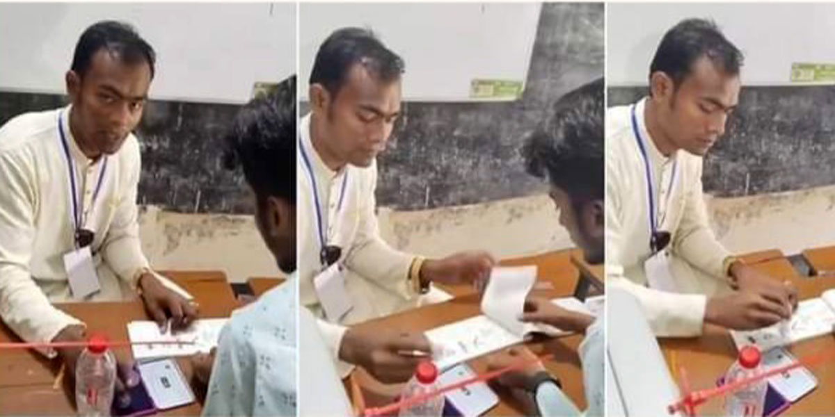 সাবেক ছাত্রলীগ নেতার ব্যালটে সিল মারার ভিডিও ভাইরাল