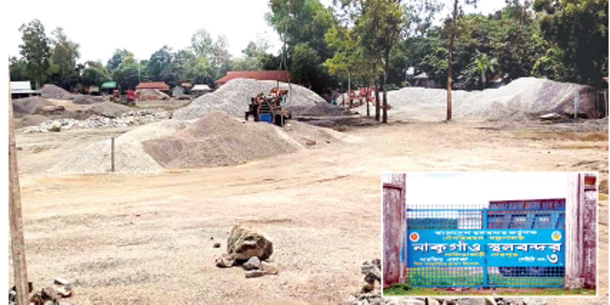 নাকুগাঁও স্থলবন্দর দিয়ে পাথর ও কয়লা আমদানি বন্ধ