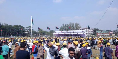 বরিশালে শেখ হাসিনার জনসভা শুরু