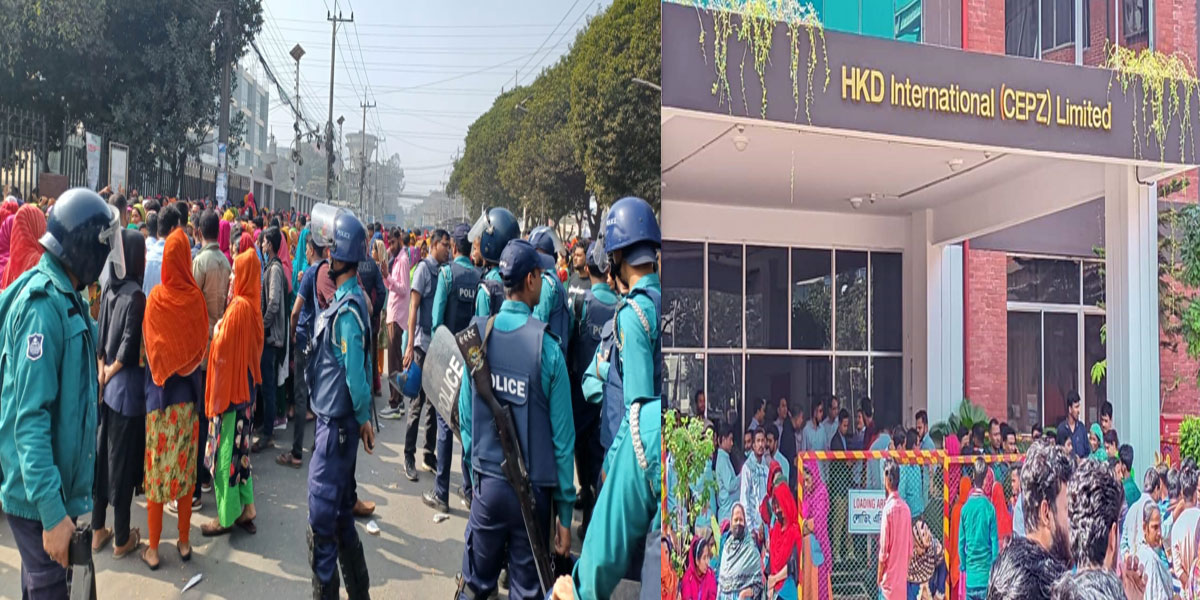 এক কারখানায় বেতন বৃদ্ধির খবরে ১০ কারখানা উত্তাল