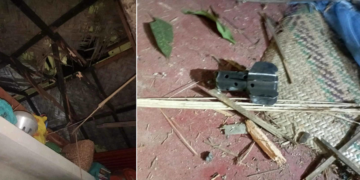 মিয়ানমারের ছোড়া মর্টারশেল পড়ল তুমব্রু সীমান্তের বসতঘরে