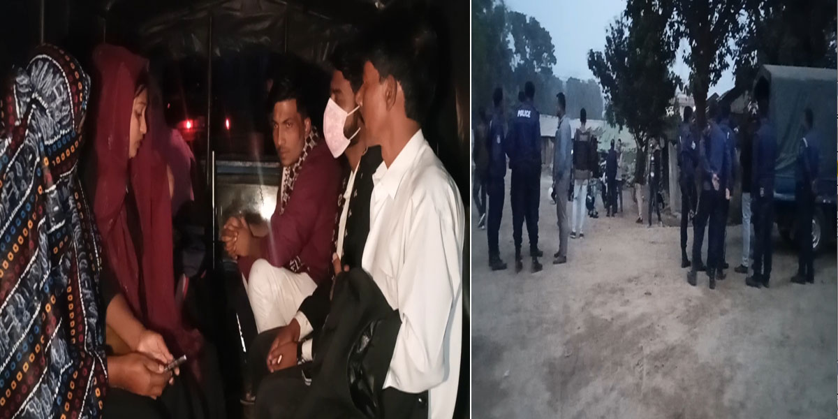 অপহৃত নারীকে উদ্ধার করতে গিয়ে হামলার মুখে পুলিশ