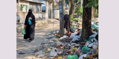 দেবিদ্বার শহর যেন ময়লার ভাগাড়
