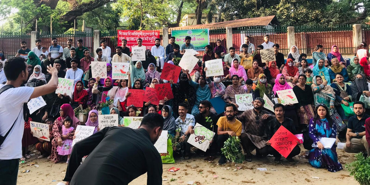 টাইগারপাসে র‌্যাম্প নির্মাণ বন্ধের দাবিতে গণস্বাক্ষর