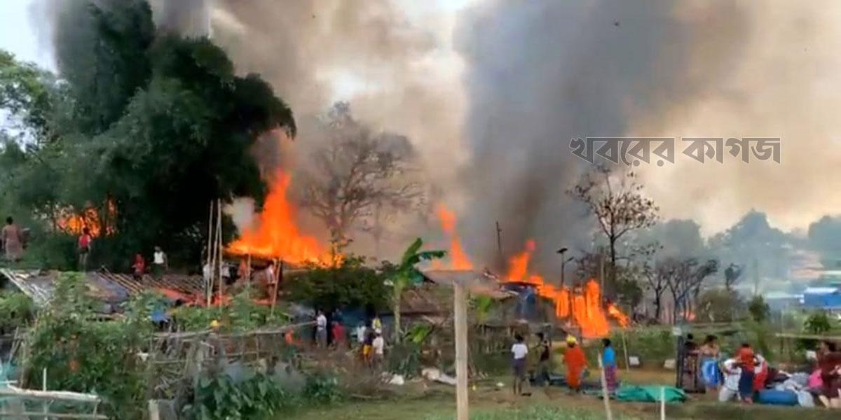 রোহিঙ্গা ক্যাম্পে আগুন, নিয়ন্ত্রণে ফায়ার সার্ভিসের ৭ ইউনিট