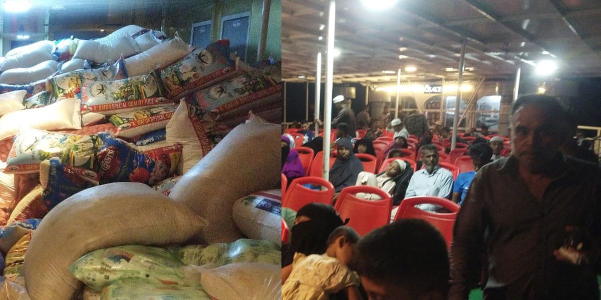 সেন্টমার্টিনে পৌঁছাল খাদ্যসামগ্রীসহ আটকেপড়া মানুষ