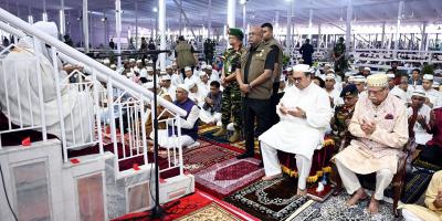 জাতীয় ঈদগাহে ঈদের নামাজ আদায় করলেন রাষ্ট্রপতি
