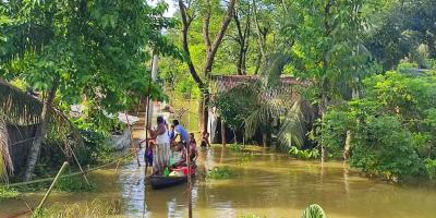 মৌলভীবাজারে পানি কমলেও হাওরাঞ্চলে ধীরগতি