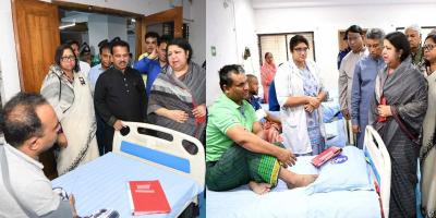 সহিংসতায় আহতদের খোঁজ নিতে হাসপাতালে স্পিকার