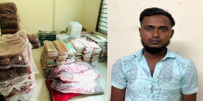 সিলেটে ২৪ লাখ টাকার ভারতীয় কাপড় জব্দ, গ্রেপ্তার ১
