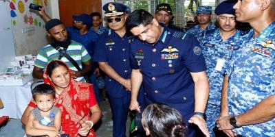বন্যাদুর্গত ফেনীর দুর্গাপুর পরিদর্শন বিমান বাহিনী প্রধানের