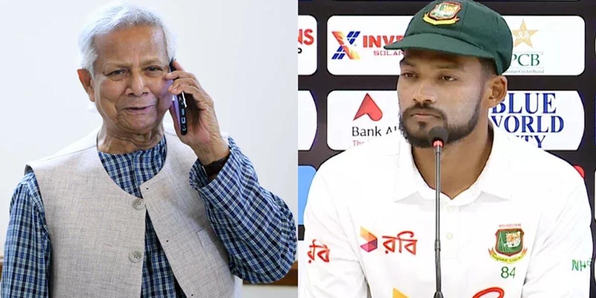 শান্তকে প্রধান উপদেষ্টার ফোন