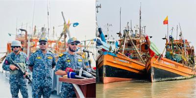 ভারতীয় পতাকাবাহী দুটি মাছ ধরার নৌকাসহ ৩১ জেলে আটক
