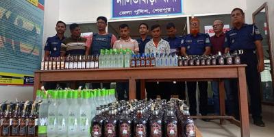শেরপুরে বিপুল পরিমাণ ভারতীয় মদসহ আটক ২