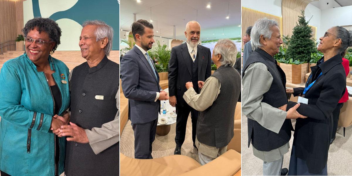কপ-২৯ সম্মেলনে বিশ্বনেতাদের সঙ্গে প্রধান উপদেষ্টার সাক্ষাৎ