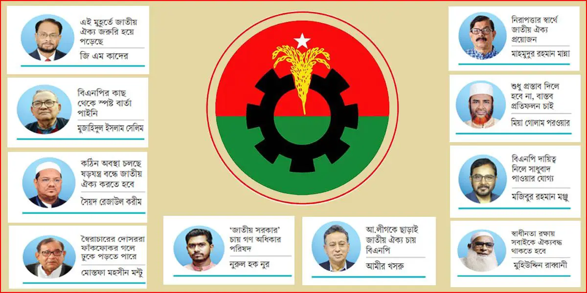 বিএনপির জাতীয় ঐক্যের প্রস্তাবে যা বলছে অন্য দলগুলো