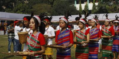 ঢাকায় ওয়ানগালা উৎসবে মাতল গারোরা