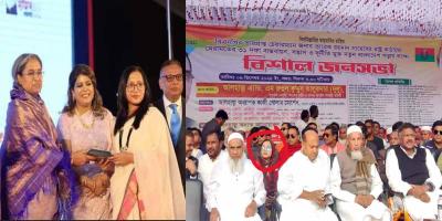 বিএনপির জনসভার মঞ্চে পলকের শ্যালিকা, নেতা-কর্মীদের ক্ষোভ