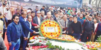 মিরপুরে বুদ্ধিজীবী স্মৃতিসৌধে অ্যাবের শ্রদ্ধাঞ্জলি