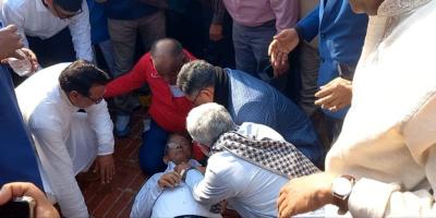জাতীয় স্মৃতিসৌধে শ্রদ্ধা জানাতে গিয়ে অসুস্থ মির্জা ফখরুল