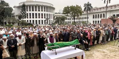 শ্রদ্ধা-ভালবাসায় উপদেষ্টা হাসান আরিফের শেষ জানাজা