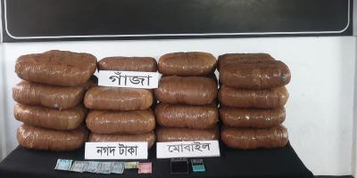 জয়পুরহাটে ৬০ কেজি গাঁজাসহ গ্রেপ্তার ২