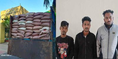 সিলেটে ৩৪০ বস্তা চোরাই চিনিসহ গ্রেপ্তার ৩