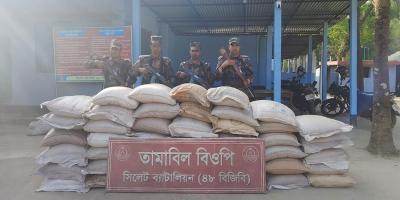 সীমান্তে ১ কোটি ৬ লাখ টাকার চোরাই পণ্য জব্দ