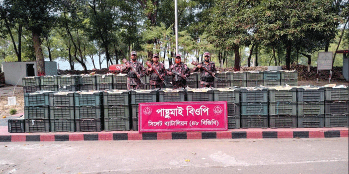 সিলেট সীমান্তে ৯৩ লাখ টাকার চোরাই পণ্য জব্দ