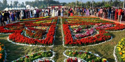 লাখো ফুলে সেজেছে চট্টগ্রাম ডিসি পার্ক