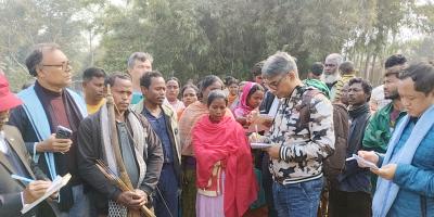 গোবিন্দগঞ্জে নির্যাতিত সাঁওতাল নারীর পাশে মানবাধিকার সংগঠন
