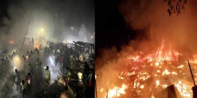 রোহিঙ্গা ক্যাম্পে অগ্নিকাণ্ডে শতাধিক ঘর পুড়ে ছাই, ১ শিশুর মৃত্যু