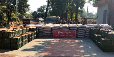 সিলেটের ১ কোটি ২৯ লাখ টাকার চোরাই পণ্য জব্দ