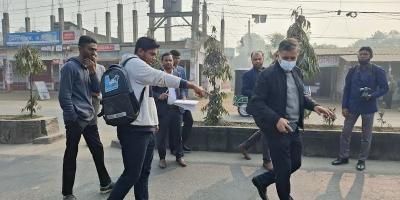 আবু সাঈদ হত্যার তদন্তে ঘটনাস্থল পরিদর্শন আন্তর্জাতিক অপরাধ ট্রাইব্যুনাল দলের