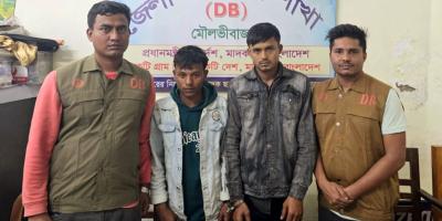 মৌলভীবাজারে ১৮৮ বস্তা ভারতীয় চিনিসহ আটক ২