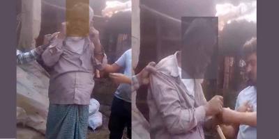 মোবাইল চুরির অপবাদে কান ধরে বাজার ঘুরালেন বৃদ্ধকে
