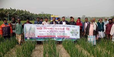 জয়পুরহাটে আখের সঙ্গে সাথী ফসলের চাষ বাড়াতে মাঠ দিবস