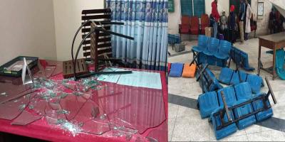 রাজশাহী রেলওয়ে স্টেশনে ক্ষুব্ধ যাত্রীদের ভাঙচুর