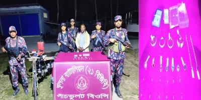 শার্শা সীমান্তে ১০ কোটি টাকা মূল্যের ডায়মন্ডের গহনা জব্দ, আটক ১