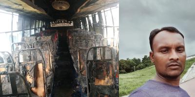 চাঁদা না পেয়ে বাস পুড়িয়ে দিলেন যুবদল নেতা