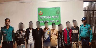 আদাবরে কিশোর গ্যাংয়ের ৮ সদস্য গ্রেপ্তার
