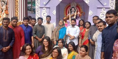 জগন্নাথ হলে সরস্বতী পূজা পরিদর্শনে দুই উপদেষ্টা