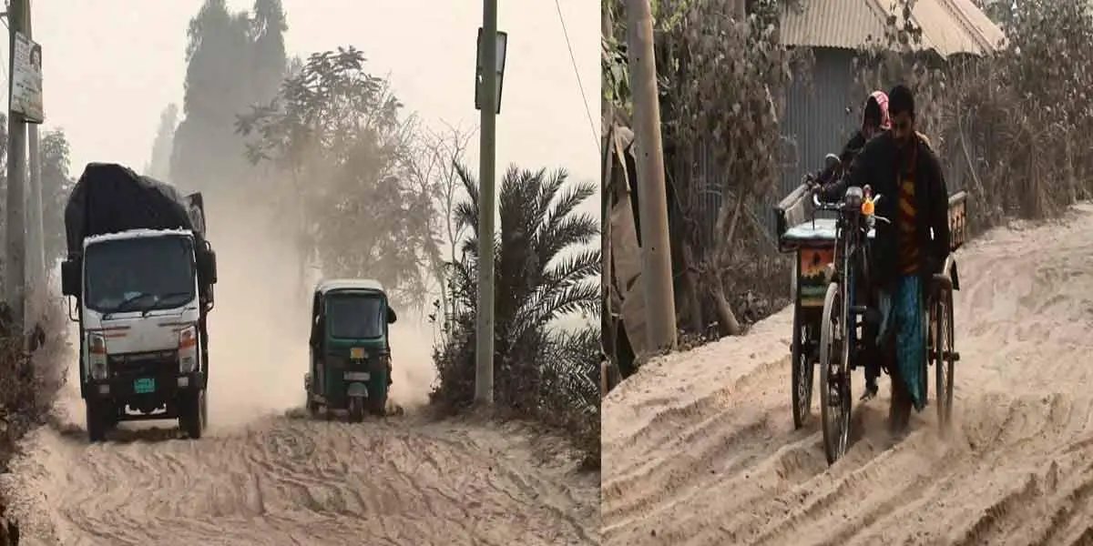 কাজ ফেলে লাপাত্তা ঠিকাদার, ব্যস্ত সড়ক এখন অভিশাপ